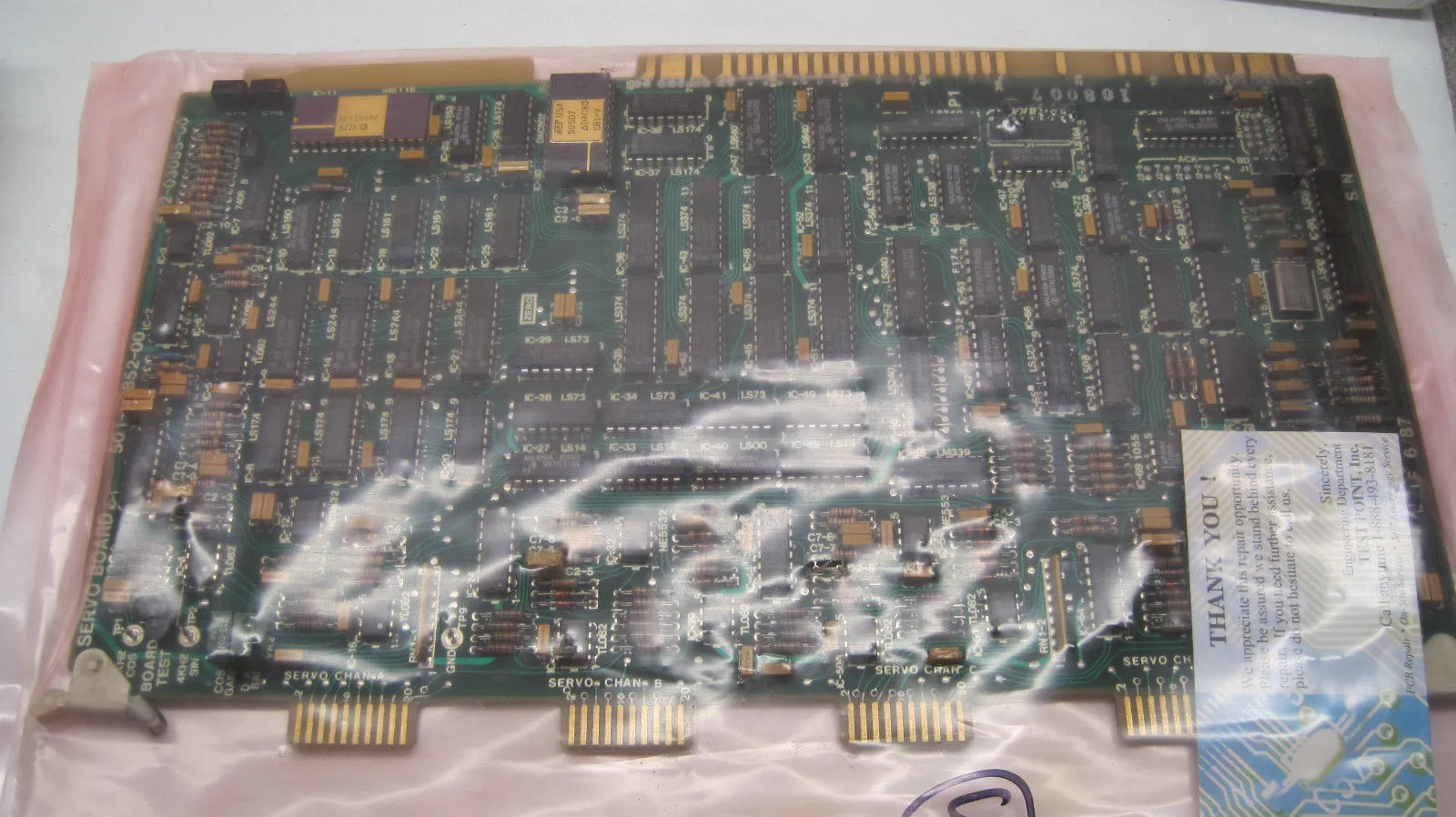 REPAIRED GIDDINGS & LEWIS 502-03055-00 SERVO BOARD 5020305500
