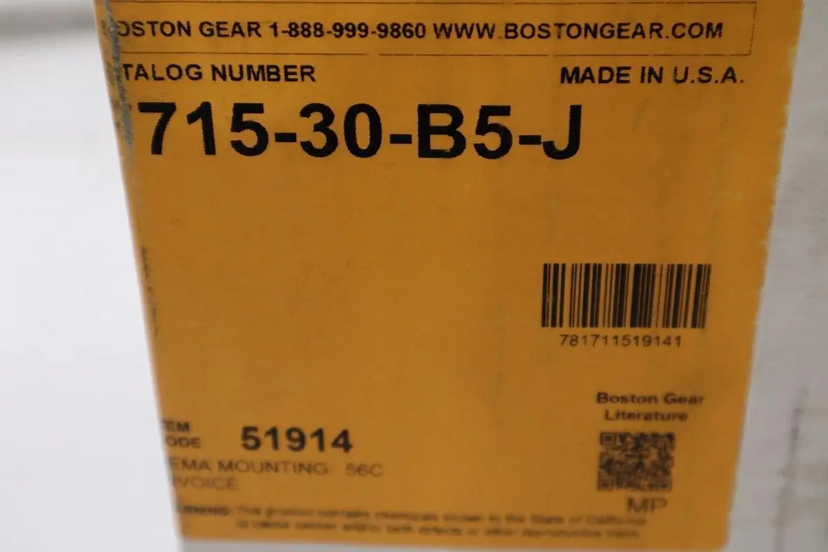 ALTRA INDUSTRIAL MOTION F715-30-B5-J SPEED REDUCER RIGHT ANGLE STOCK 3027A