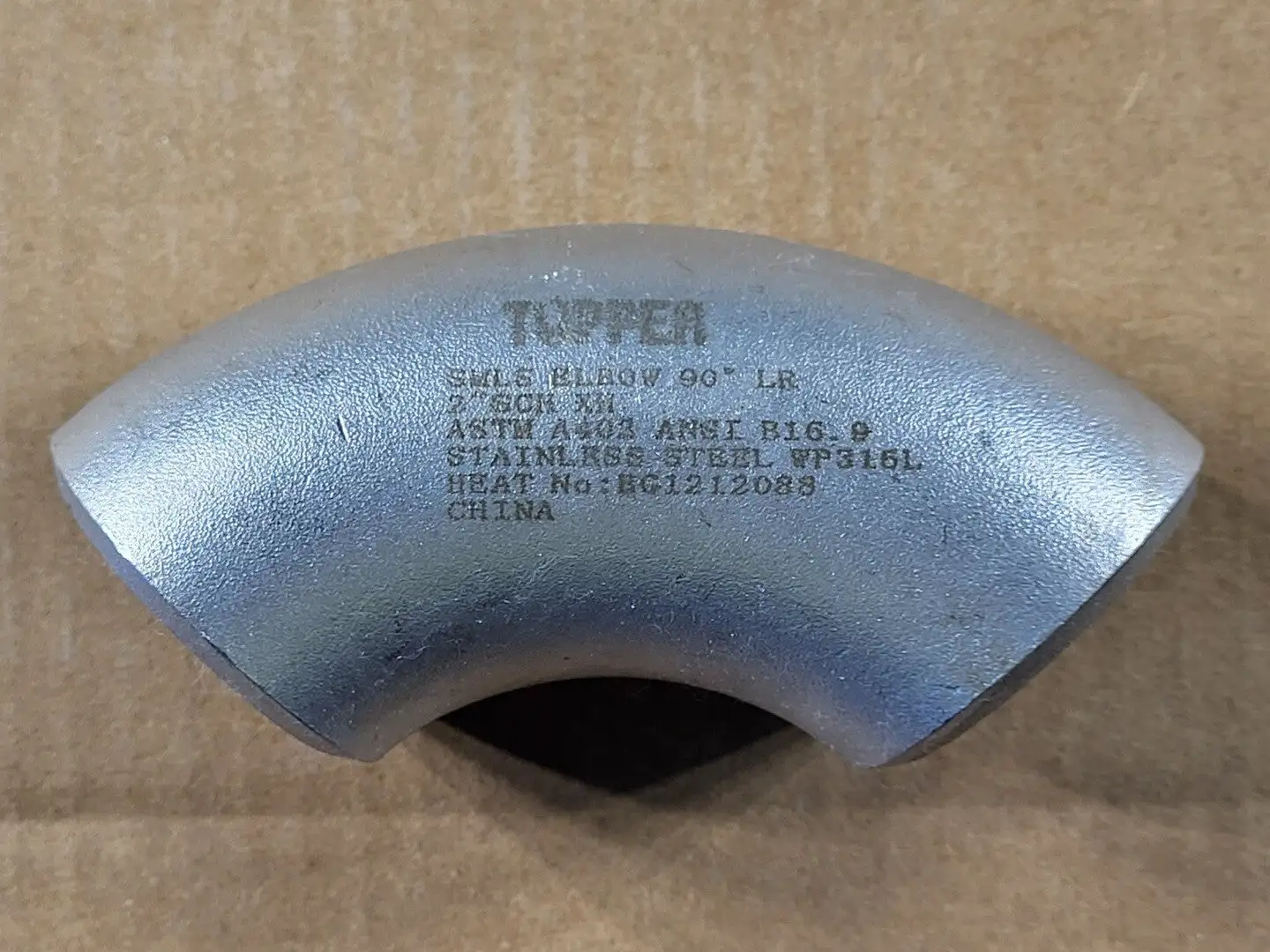 2" 90 Deg Buttweld Elbow SCH XH WP316L ASTM A403 ANSI B16.9