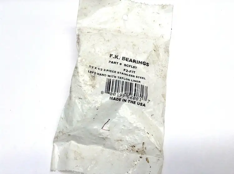 Used F.K. BEARINGS F2-FIT 1/2 X 1/2 2- PIECE STAINLESS STEEL LH Bearings | Maverick Industrial Sales #1107749