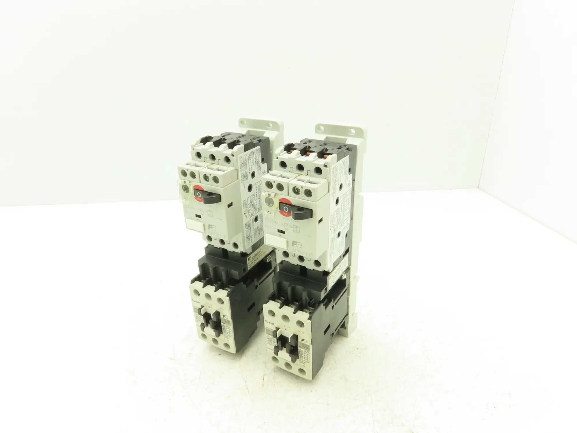 Fuji Elec BM3RSR-P16 Manual Starter .1-.16A  Adj Overload w Contactor Lot of 2