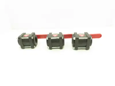 Bee Valve 4011D-20 1-1/2" NPT Full Port Ball Valve Polypropylene Lot of 3