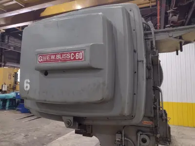 60 TON BLISS MODEL #C-60 OBI STAMPING PUNCH PRESS 8" STROKE: STOCK #23462