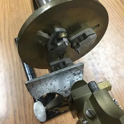 2468-385 Antique Bench Model Watchmaker’s Hand Operated Lathe