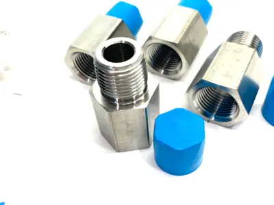 USED SWAGELOK STAINLESS STEEL PIPE ADAPTER FITTING 1/2"
