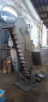 Stainless feed hopper  11wx 84" discharge