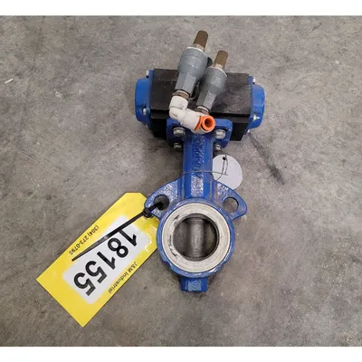 Used 2" DelVal Stainless Steel Wafer Butterfly Valve