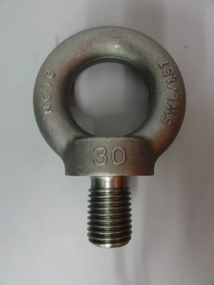 (2) Unbranded 30 SWL/ 1.5T NC-10 Machinery Lifting Eye Bolts