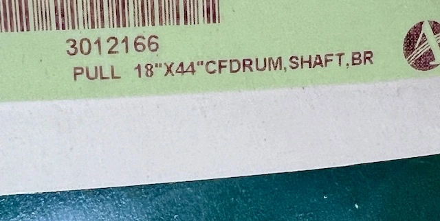 18" x 44" CF Drum Shaft BR