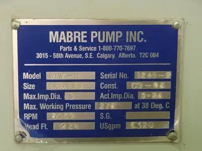 USED MABRE PUMP WPV-R