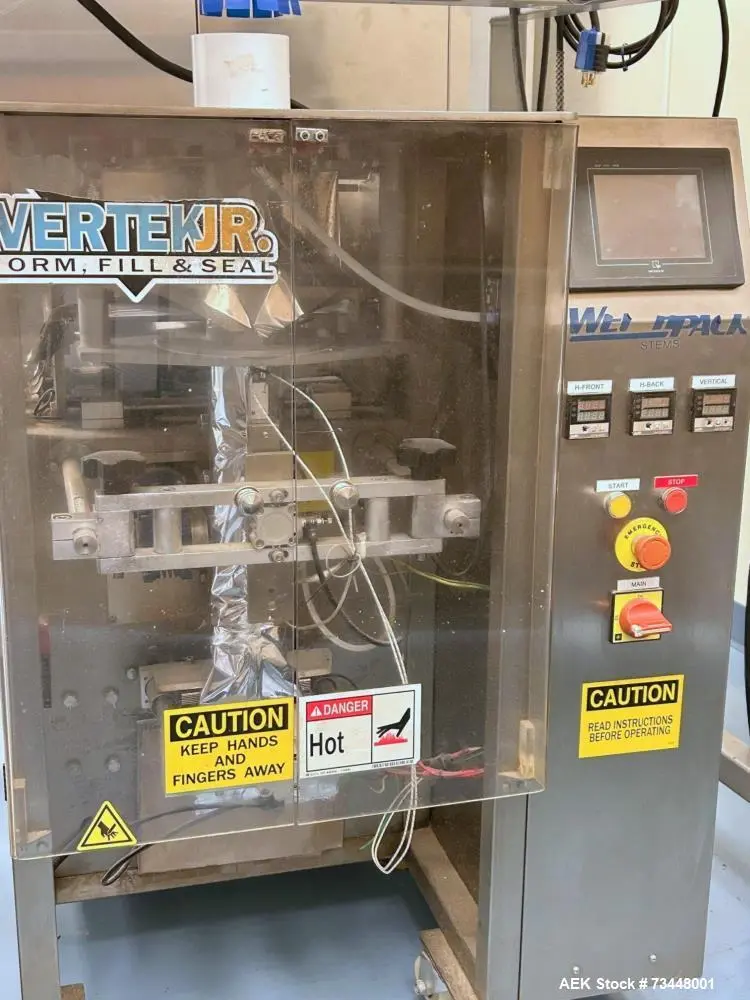 Used Weighpack Vertek Jr. VFFS Machine with Combiscale – Pillow Pouch, Gas Flush, 30 CPM