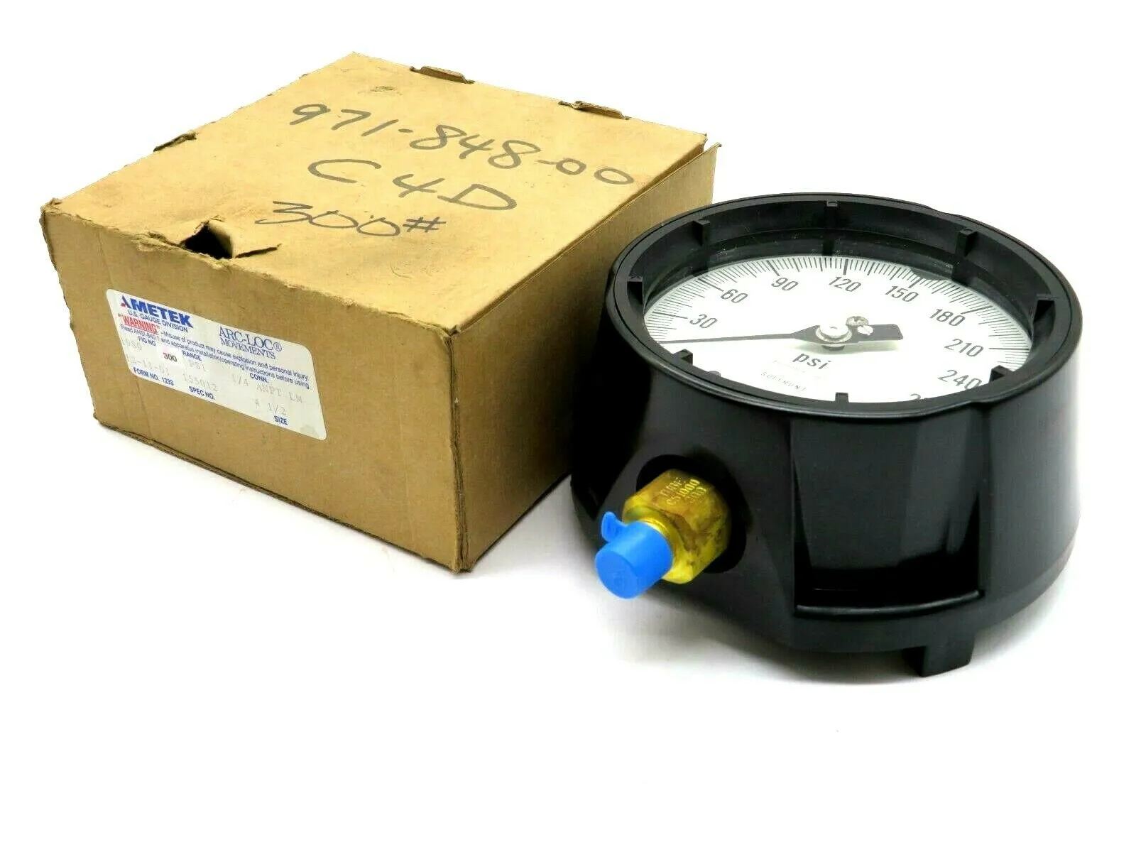 NEW AMETEK US GAUGE 155012 300PSI 4 1/2