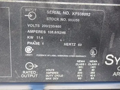 USED MILLER ELECTRIC SYNCROWAVE 250