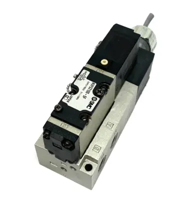 USED SMC MANIFOLD MOUNTED SOLENOID VALVE 5-PORT 0.1~1.0MPA SET PRESS