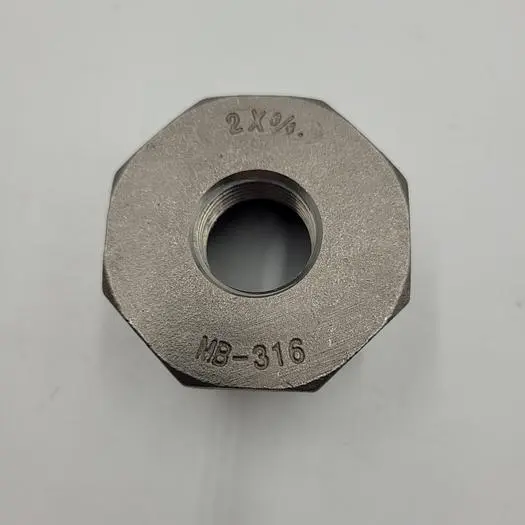 New | in-Stock 316 STAINLESS BUSHING 316 STAINLESS BUSHING MB-316 2" NPT MALE X 3/4" NPT FEMALE Bearings | ND Industrial Surplus #1220527