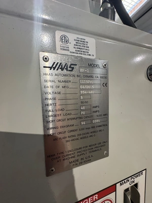2016 HAAS VF-2 MACHINING CENTERS, VERT., N/C & CNC | Wheeler Machinery Sales (7)