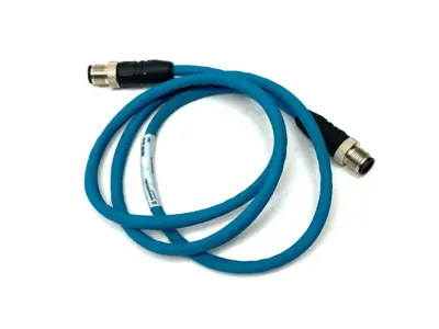 USED LUMBERG AUTOMATION SHIELDED DOUBLE ENDED CORDSET M12 MALE 4-PIN