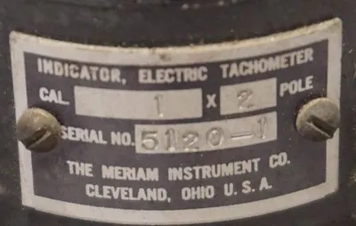 USED MERIAM 635-2 INDICATION TACHOMETER 6352