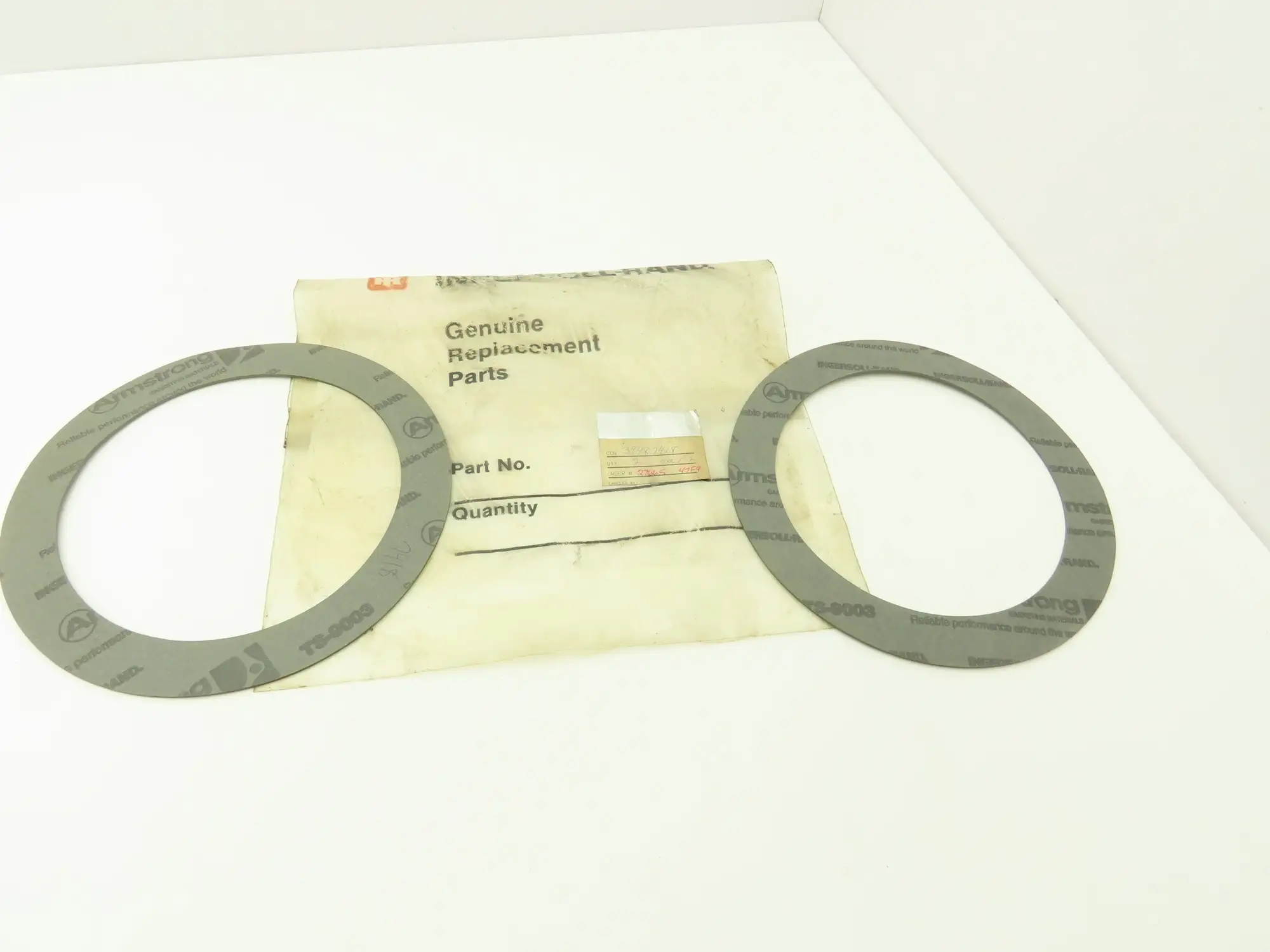 Ingersoll Rand 39487418 Flange Gasket Compressor 8-3/4"OD x 6-5/8" ID Lot of 2