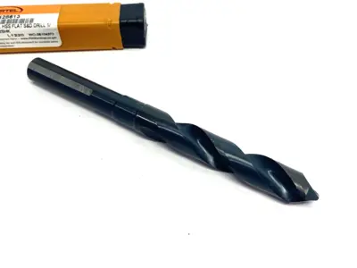 USED HERTEL REDUCED SHANK DRILL BIT: 9/16" DIA, 1/2" SHANK DIA, 118 DEG POINT
