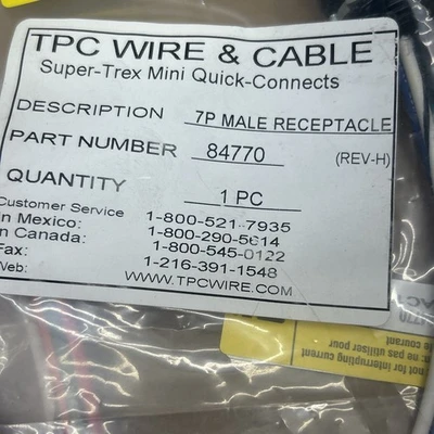 NEW TPC WIRE AND CABLE 84770