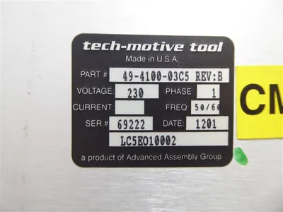 GSE Tech-Motive 49-4100-03C5 Tool Control Module Rev.B Missing Screw Top Used