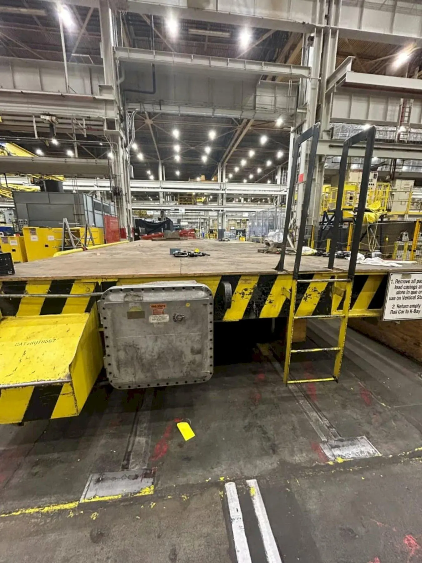 150 TON x 14' WIDE x 34' LONG P&E HEAVY DUTY SELF POWERED TRANSER RAIL CAR / CART: STOCK #23112