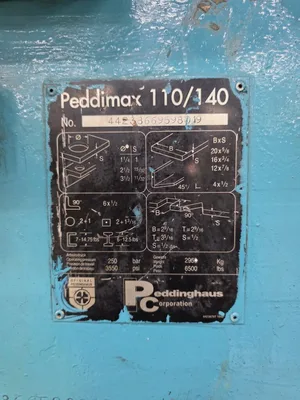 Used PEDDINGHAUS PEDDIMAX 110/140 Ironworkers Georgia US | The Equipment Hub #1509605