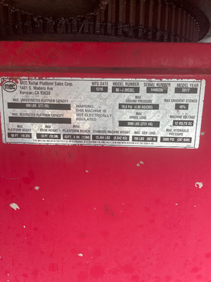 Used 2017 60J-D MEC Telescopic Boom Lifts Florida US | Stack Equipment #1418872