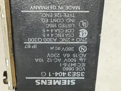 USED SIEMENS 3SE3 404-1G