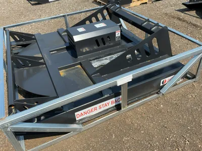 New JCT 72” Brush Mower Skid Steer Attachment, hydraulic driven with hoses and quick coupler fitting...