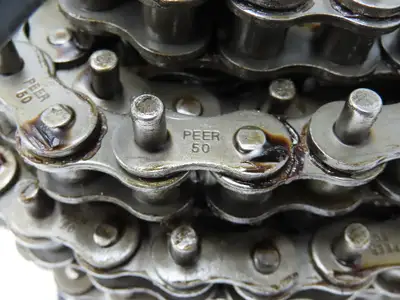 Peer 50R X100FT SP D-1 E2PIN Roller Chain #50 Riveted 100' Reel D-1 Attachment