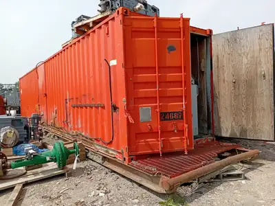 40 ft Insulated Shipping Container on a Skid w/ Shelving & Electrical - 24687