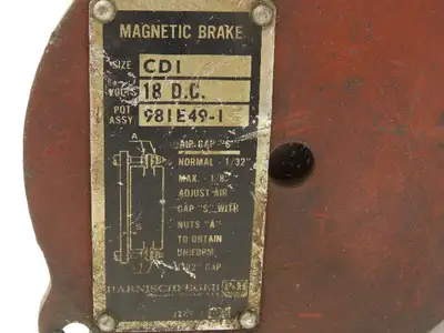 P&H Harnischfeger 981E49-1 Magnetic Crane Brake Coil 18VDC