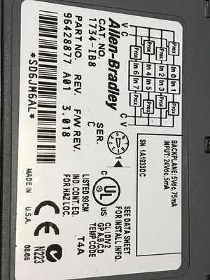 USED ALLEN BRADLEY 1734-IB8, RTB, MB