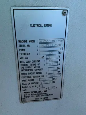 USED 2008 MORI SEIKI CO LTD NL2500SMC/700