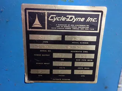 USED CYCLEDYNE INC A20