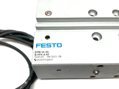 USED FESTO GUIDED DRIVE CYLINDER 30MM STROKE 16MM BORE 609347