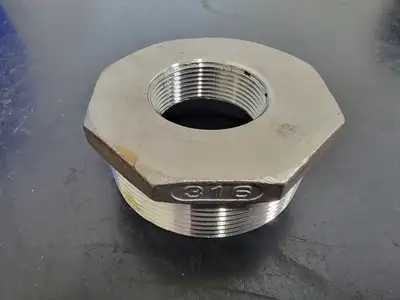 3" x 1-1/2" 316 Stainless Steel Hex Head Reducing Bushing (Box of 2)