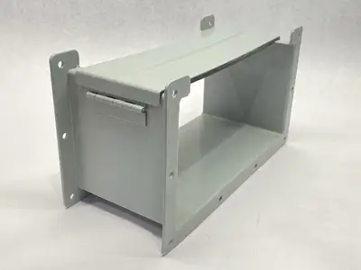 USED HOFFMAN STRAIGHT SECTION LAY-IN HINGED-COVER TYPE 12 12" X 6" X 6" GRAY