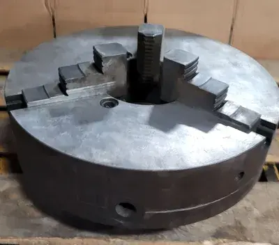 3 JAW CHUCK, LATHE, 15.75IN DIAMETER, 5-1/4IN THROUGH HOLE