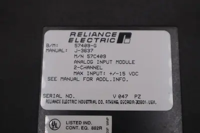 NEW IN BOX RELIANCE ELECTRIC 57409-G ANALOG INPUT MODULE STOCK G520