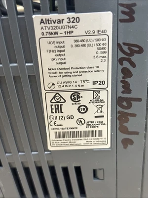 Used Schneider Electric ATV320U07N4C Variable Speed Drives Indiana US | J&J Industrial Supply #1470292