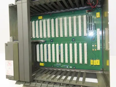 Mitsubishi FCA335MY-V PCB Slot Rack Chassis & Backplane Card Assembly MEC-M1A
