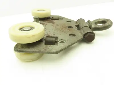 Bridge Crane Hoist Push/Load Trolley Hinged 2-7/8"W 10.75"L 3-1/8"Wheels