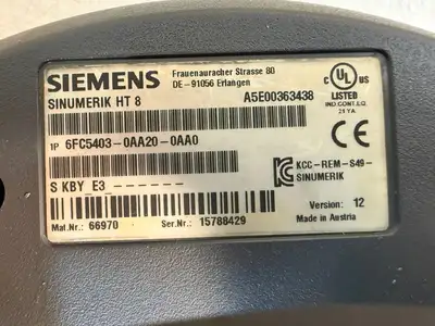 Siemens 6FC5403-0AA20-0AA0 Sinumerik Ht 8 (5.5.3)