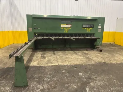 14' X 3/8" CINCINNATI MODEL 375-HS HYDRAULIC SHEAR WITH BACK GAUGE; FLOOR STANDING, NEW 1998: YOBRO #24238