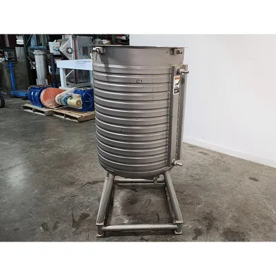 Used 100 Gallon Walker Jacketed 316Stainless Steel Vertical Portable Tank Kettle