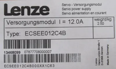 NEW LENZE ECSEE012C4B SERVO DRIVE