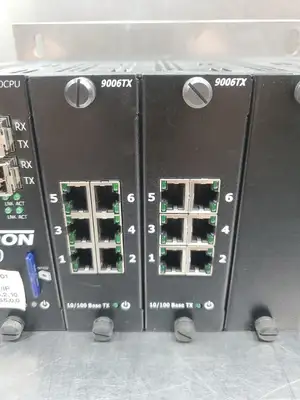USED N-TRON 9000B Dock w/79002CPU, (2) 9006TX, (2) 9000FP Cards
